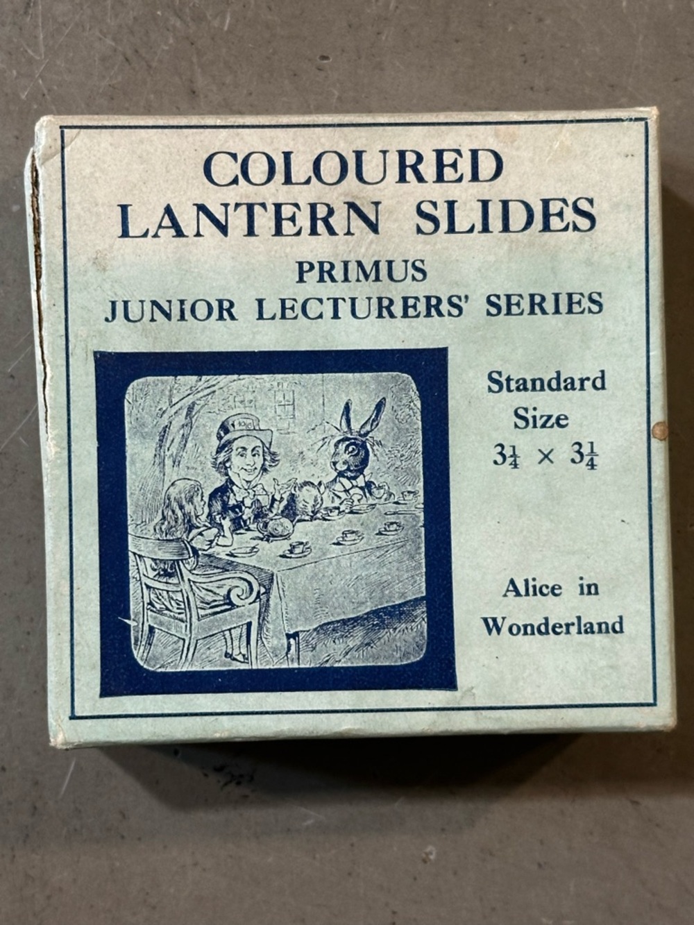 Alice in Wonderland Primus Magic Lantern Slides #777 Chapter II complete set box